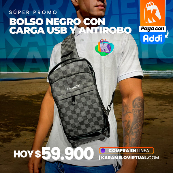 BOLSO PECHERO NEGRO