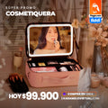 COSMETIQUERA CON ESPEJO Y LUZ LED