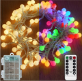 Luces Navideñas 5 metros Bombillos Bola Dual Amarilla/multicolor