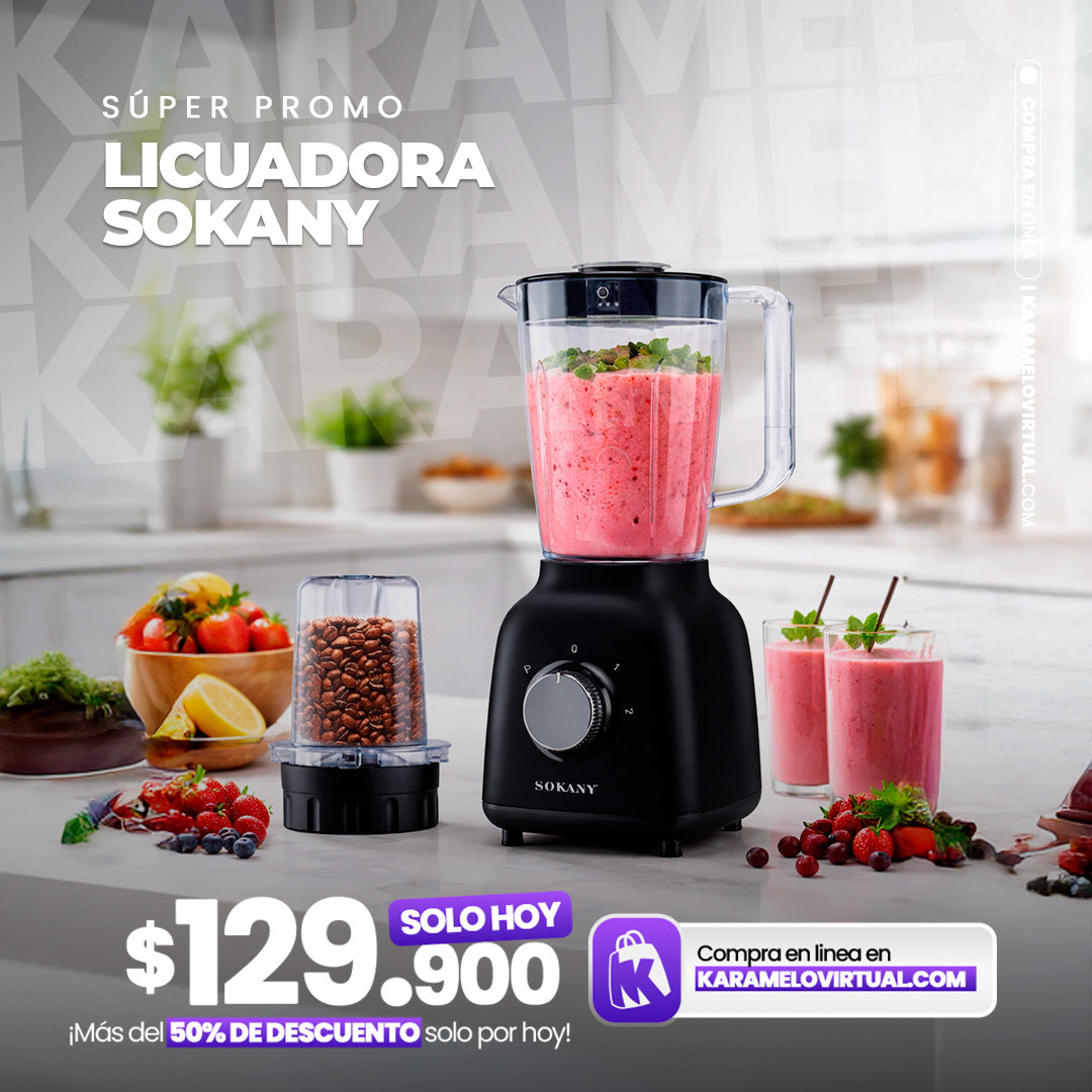 LICUADORA SOKANY 2 EN 1