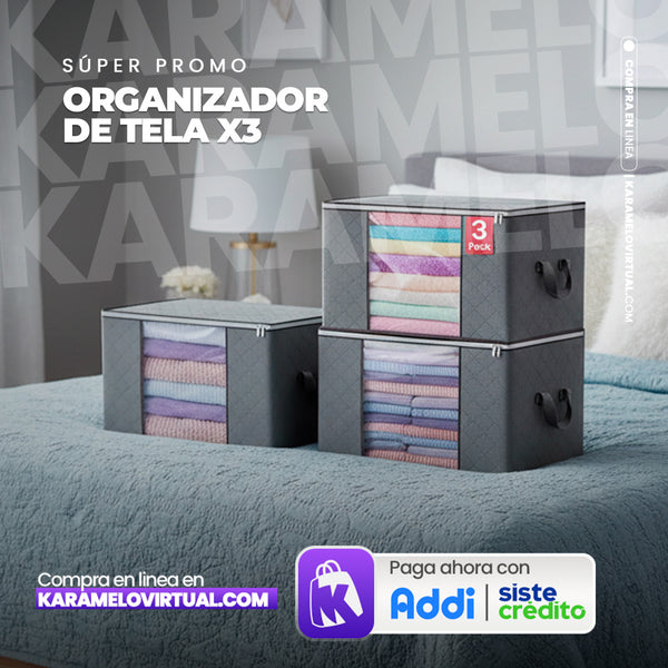 SET X3 ORGANIZADORES DE TELA PREMIUM