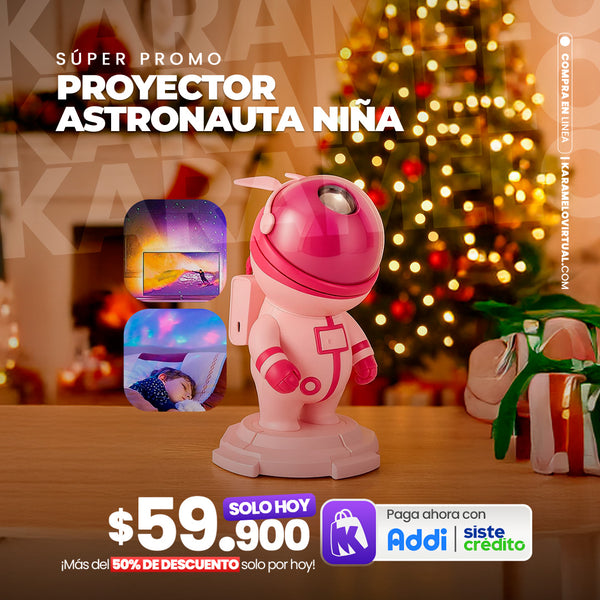 PROYECTOR ASTRONAUTA PARA NINA CON PARLANTE