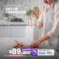 SET DE CUCHILLOS PARA COCINA CON BASE