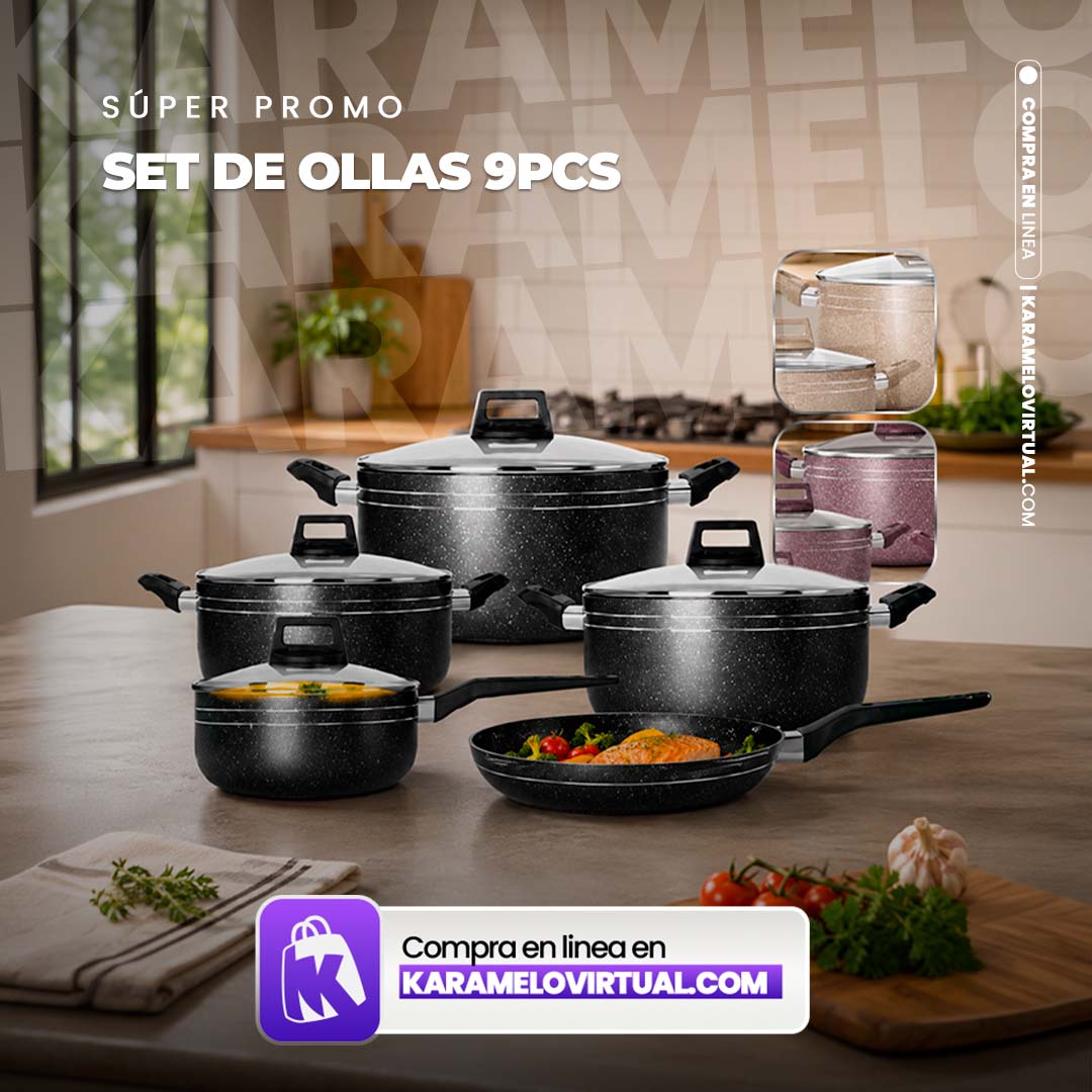 SET DE OLLAS 9 PIEZAS