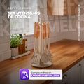 SET UTENSILIOS DE COCINA MADERA