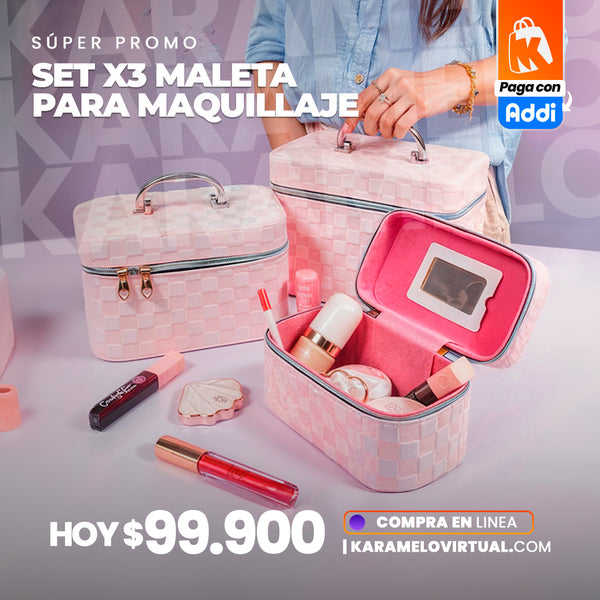 BOLSO MAQUILLAJE X3