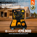 COMBO TALADRO + SET DE HERRAMIENTA